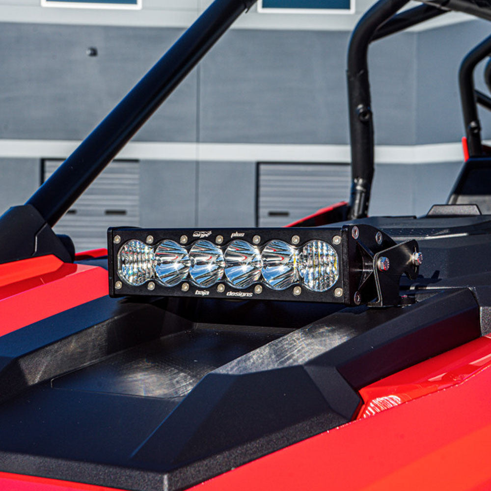 Polaris OnX6+ 10 Inch Hood Mount Light Bar Kit