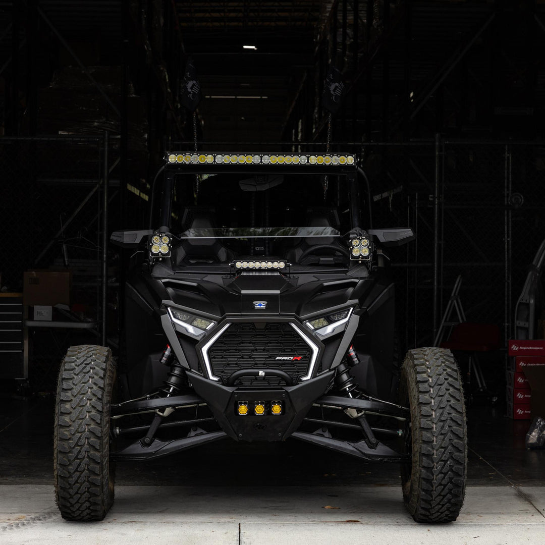 S8 10" Inch Light Bar Hood Mount Kit - Polaris 2025 RZR ProR; ProS; ProXP